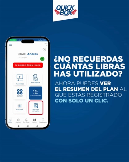 2.1K views | Nuevas funciones para que gestiones tu casillero como un pro  Tu plan, tu control. Consulta fácilmente los detalles del plan al que estás registrado desde tu app Quick Box USA. | Quick Box USA | Facebook