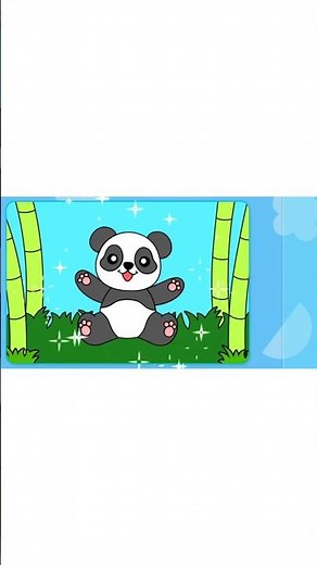 Cute Panda Coloring 🐼🎨 | Number Palette | Learn Colors