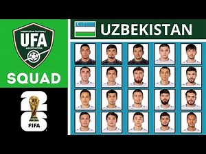 UZBEKISTAN Squad FIFA World Cup 2026 Qualifiers September Matches vs North Korea & Kyrgyzstan