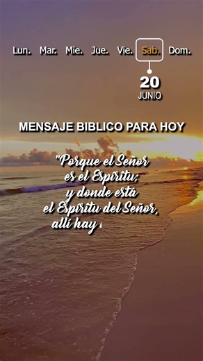 Promesa de Junio 20 | 2 Corintios 3:17 – Donde está el Espíritu, hay libertad