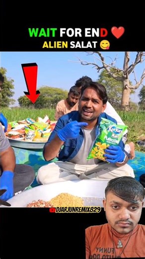 ALIEN NAMKEEN SALAD😋😱 ‪@MRINDIANHACKER‬ #shortsfeed