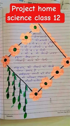 new project home science 2025 class 12 ka