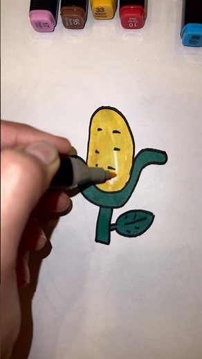 Drawing and Coloring Corn 🌽 | Easy Corn Drawing for Kids | Fun Coloring Video