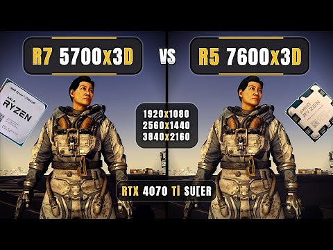 AMD Ryzen 7 5700x3D vs Ryzen 5 7600x3D - 1080p, 1440p, 4K - Ultimate Comparison - 4070 Ti Super