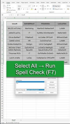 This Excel Trick Fixes EVERY Spelling Error Fast!