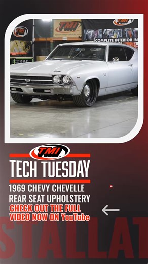 Take your Chevelle interior to the next level with fresh TMI rear seat upholstery! In this detailed installation video, we’ll show you how to remove your old, worn-out rear seat covers and install TMI’s premium upholstery for a clean, custom fit finish that looks factory fresh, but better. Perfect for restorations, restomods, or full interior overhauls, this video gives you all the tips and tools you need to get professional-looking results in your own garage. - Full video: https://youtu.be/hCY0