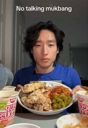 Korean Fried Chicken Tenders w/ 3 Ramen 3 Ways No Talking Mukbang #notalkingmukbang #mukbang #mukbangasmr #mukbangeatingshow #fyp