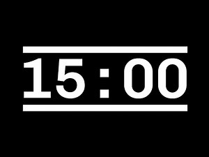 15 MINUTE COUNTDOWN TIMER WITH ALARM - 4k Visual Fullscreen Progress