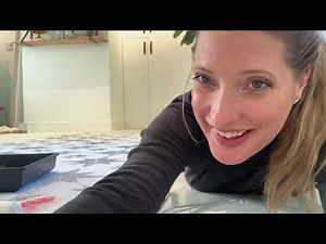 Pochoir sur plancher avec Aube Design - primeur avant le tutoriel officiel