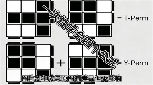 一次性轻松学会两个PLL，两个OLL共五个公式！！！！T-Perm不转体