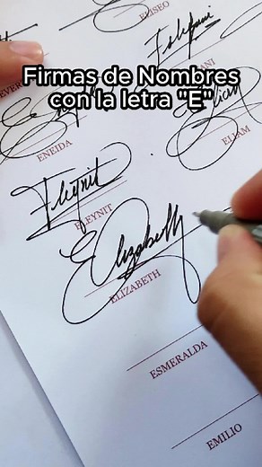 Diseños Creativos de Firmas para Nombres con 'E'