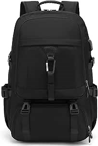 DUSLANG Travel laptop backpack, Extra Large 60L Traveling College Backpack,Large Capacity Backpack for Men Women,Fits 17 Inch Computer, USB Charging Port, Black