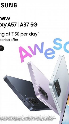 2 Samsung Galaxy A57 & A37: Real Flagship Features at Just ₹50/Day!