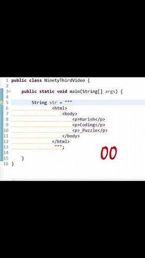 Java String - " " " Triple Double Quotes.