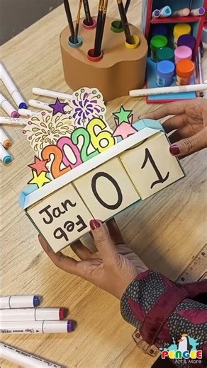 DIY Cube Calendar 2026 📅 | Fun Art & Craft for Kids 🎨 | Easy Paper Calendar Craft