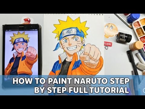 Naruto Painting Step by Step | Easy Naruto Art 🎨🔥 #Naruto #AnimeArt