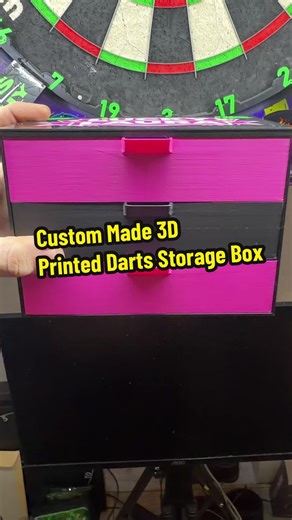 🎯 Darts Accessory Storage Box💗🍀 Picked this up for my partner from @Mikes 180 Studio 3D Printing to keep all her darts gear organised and it’s honestly a brilliant little setup. The “Lucky Laura” design makes it feel really personal and the pink and black colour combo looks great. It’s got 3 drawers which are perfect for storing flights, stems, points, tools and all the small bits that normally end up scattered everywhere. Everything now has its place and it keeps the darts area much tidier. 