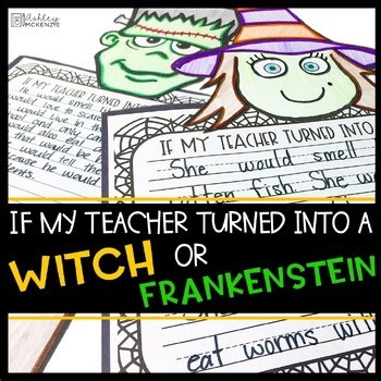 Halloween Craft Fall Writing Prompts If My Teacher Turned Into a Witch