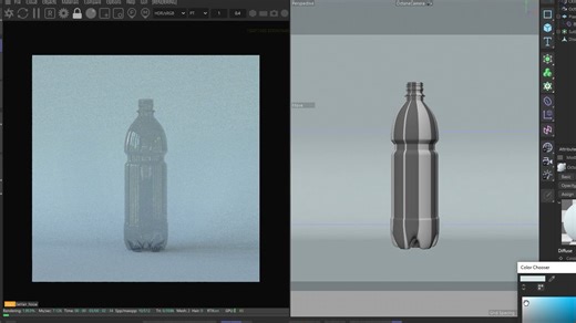 Cinema 4D 教程 塑料瓶建模- OctaneRender渲染