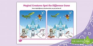 Magical Creatures Spot the Difference Game