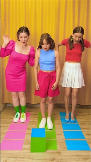 Colorful Jump Challenge! Kids Pick the Right Tile to Win! #shorts