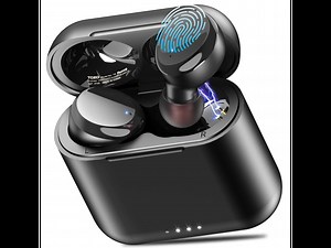 TOZO T6 True Wireless Earbuds Bluetooth Headphones Touch Control with Wireless Charging Case IPX8 Waterproof  Stereo Earphones in-Ear Built-in Mic Headset, Premium Deep Bass for Sport, Black - Newegg.com