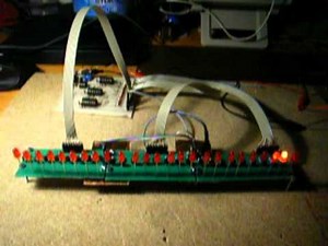 25 LED chaser, with 555 and CD4017 IC's