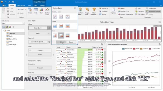DevExpress Dashboard - 17.Predefined Ranges for the Range Filter