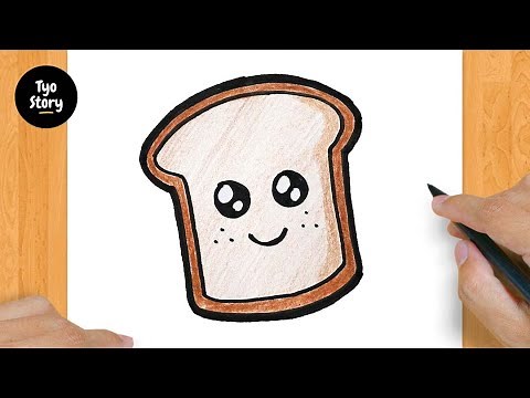 #123 How to Draw a Cute Bread Slice - Easy Drawing Tutorial