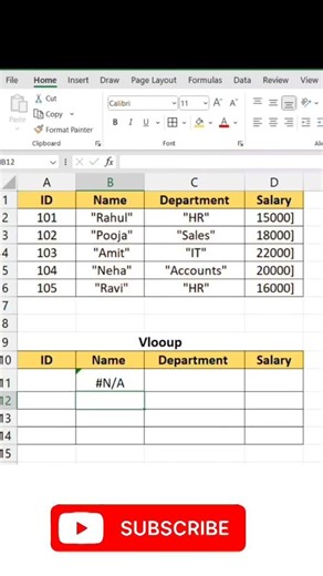Excel VLOOKUP Formula Trick | Easily Find Data in Seconds 🔍 | Excel Tips & Tricks