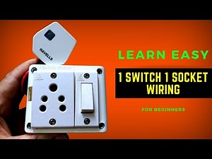Learn Easy 1 Switch 1 Socket Wiring for Beginners | Switch Board Wiring Diagram