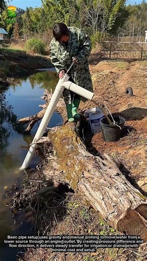 Simple Water Lift System Moves Flow Without Electricity Fast