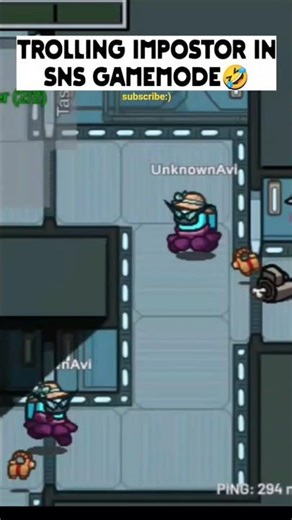 Trolling impostor in SNS gamemode in Among Us🤣 #amongus