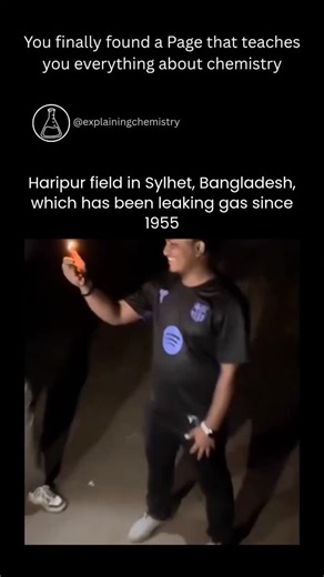 Explaining Chemistry | Beneath an ordinary-looking field, something invisible has been escaping for decades. A small spark is enough to reveal what has been... | Instagram