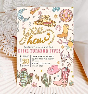 Editable Rodeo Invitation Rodeo Girl Birthday Party Invitation Wild West Birthday Girl Rodeo Invite - Etsy