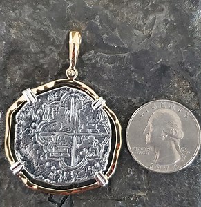 Big Gorgeous Atocha Pendant With 14kt Gold Overlay Shipwreck Treasure Jewelry - Etsy