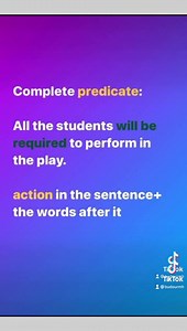 #learnenglish#grammar#complete_predicate | Learn and Speak English | Facebook