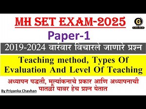 MH SET Exam 2025 Paper-1 | 2019-2024 वारंवार विचारले जाणारे प्रश्न | PYQ Teaching method