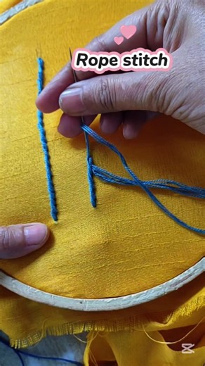 Easy Rope Stitch Embroidery for Beginners