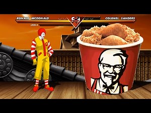 RONALD MCDONALD vs COLONEL SANDERS -Epic Combat!