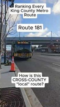 Route 181 - Ranking Every King County Metro Route #transit #seattle #tierlist