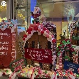 GINGERBREAD VILLAGE: Hundreds of gingerbread structures are on display as part of a giant gingerbread village in New York City. Gingerbread Lane showcases 720 buildings, including a pumpkin spice latte shop, bagel shop, subway station, and yellow taxi. Former executive chef Jon Lovitch said its his 30th year creating the display and holds the Guinness World Record for previously making a gingerbread village containing 1,251 structures. | CBS 58
