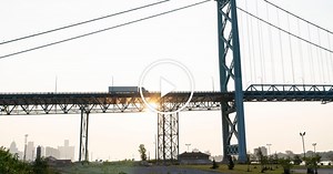 Protesting Truckers Block Vital Bridge at U.S.-Canada Border