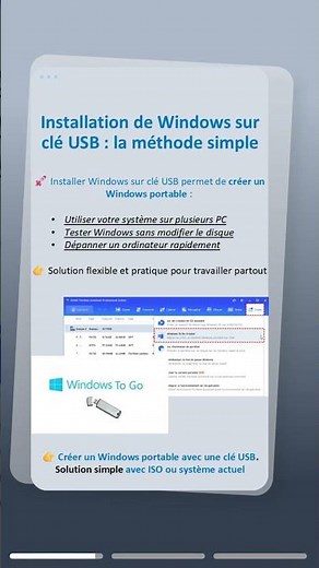 Installation de Windows sur clé USB : la méthode simple
