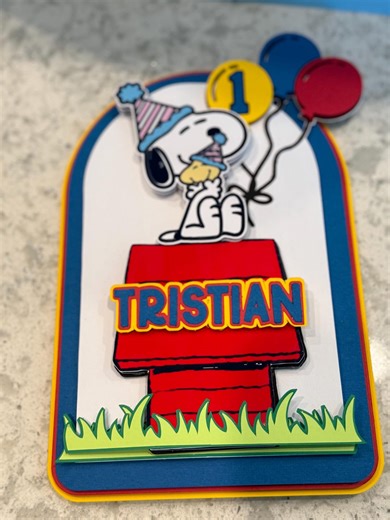 Snoopy Birthday Cake Topper - Etsy