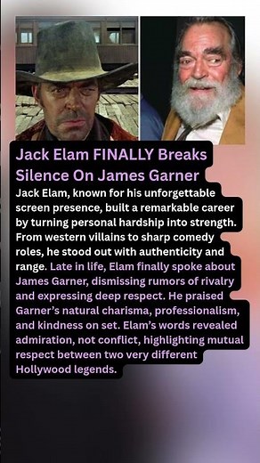 Jack Elam FINALLY Breaks Silence On James Garner