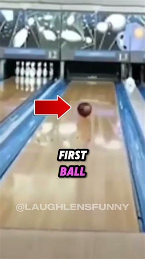 He Hit TWO Strikes Without Even Trying 😳🎳 #shorts #bowling
