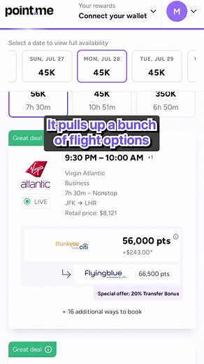 Beat the award travel system: get 6-12x more value for your points while saving thousands on flights 🌎💸 ⛰️ More Adventures 🏖️ Richer Experiences 📸 New Memories ✈️ Frequent Escapes 📈 Up To 12x More Efficient Tick off your dream destinations faster with fewer points! As seen on Forbes, CNN, TripAdvisor & more. Could over 300,000 travelers ALL be wrong? Here's how to get started : 1. Sign up for instant access 2. Search for available award flights 3. Get the best deals real-time 4. Follow our 