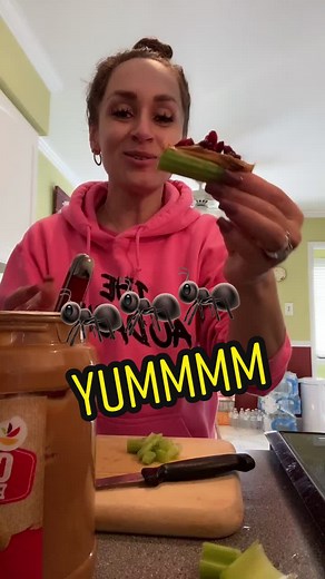 Delicious Ants on a Log Snack Before Dinner