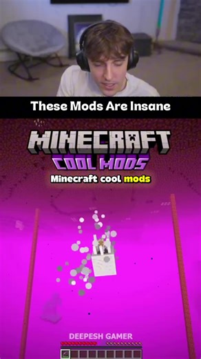 Dr Donut Reacts To Cool Minecraft Mods #shorts #minecraft #drdonut #streamer #mods